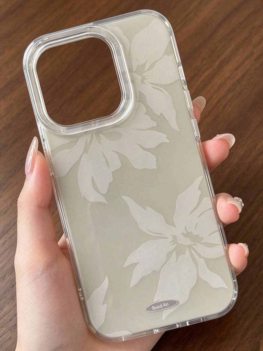 1pc Simple Sketch Large Flower Phone Case, Soft Edge Wear-Resistant Anti-Scratch Protective Shell, Matches Outfits For Shopping & Dating, Nice Holiday Surprise Gift, Compatible With IPhone11 12 13 14 15 16 17 18 Pro Max - Multicolor - View 1