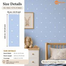 SUPSTICKER Sweetheart Wallpaper Panel, Self-Adhesive Peel And Stick Wall Sticker, 15.75*47.24 Inches/15.75*118.11 Inches, 3 Patterns, Home Bedroom Decor - 1PC - View 15