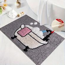 1 buah Keset Kamar Mandi Mikrofiber Motif Bak Mandi, Karpet Lantai Kamar Mandi Anti Selip dan Lembut, Keset Pintu, Keset Penyerap Air, Dapat Dicuci dengan Mesin, Berbulu Pendek, Lapisan Belakang TPR, Kain Rajut, Untuk Kamar Tidur, Dapur, Pintu Masuk, Penggunaan Dalam Ruangan, Aksesoris & Dekorasi Rumah, Hadiah Rumah Baru yang Sempurna - C - View 2