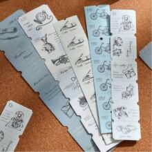Vintage Tearable Label Stickers Twilight Label Collection Series, Long Paper Stickers, Suitable For Scrapbooking, Notebook DIY Collage Decoration, Aesthetic Handmade Decorative Stickers - one-size - View 4