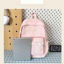 New Fashionable And Versatile Checkered Backpack, Large Capacity College Style Small And Fresh Multi Pocket Backpack, Casual And Simple - Multicolor - View 10
