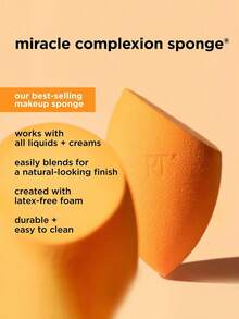 Miracle Complexion 4-Piece Makeup Sponge Set, Suitable For Liquid And Cream Makeup, Creates Buildable Coverage, Natural Dewy Base Makeup Sponge, Latex-Free Foam Material - Multicolor - View 2
