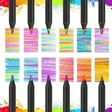 somoving 10pcs Large-Diameter Creative Colored Pencils, Size 12, Varying Thickness And Hardness, Richer Colors, Thick Black Wooden Lead, Suitable For Drawing And Doodling, Colored Art Pencils - Multicolor - View 3
