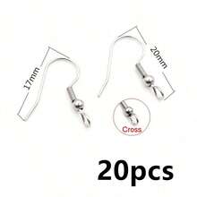 20pcs Stainless Steel DIY Earrings Hooks Clasp Findings Handmade Jewelry Making Accessories Earwire Accessories - Earring Hooks - View 27
