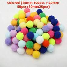 1.5cm/2cm/2.5cm/3cm Colorful Handmade Pom Poms, Small Handmade Pom Poms, Soft And Fluffy, Suitable For DIY Creative Crafts And Large-Scale Handmade Decoration Materials, Party Decoration - Multiple Styles - View 14
