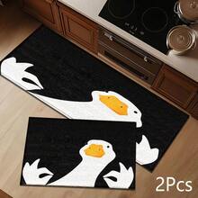 2D Goose Pattern Printed Long Runner Rug, Indoor Entrance Mat, Bedroom Bedside Rug, Kitchen Runner Mat, Suitable For Living Room, Laundry Room, Bathroom - Multicolor - View 14
