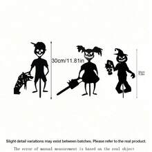 1pc Halloween Dark Ghost Zombie Silhouette Metal Garden Stake, Outdoor Lawn Atmosphere Decoration - Black - View 12