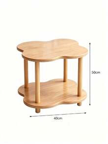 2‑Tier Irregular Wooden Side End Table, Open Shelf Compact Storage Nightstand For Lamp Book Photo Decor, For Bedroom Living Room Couch Corner Guest Room, For Apartment Dorm Renters Household Use - Multiple Specifications - View 13