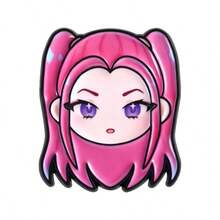 MONASHOP KPop Demon Hunters 1 chiếc ghim cài áo kim loại phong cách ngoại vi cho bé gái, phụ kiện trang trí tiệc, trang trí lễ hội, quà tặng Halloween (mẫu ngẫu nhiên) - Nhiều màu - Xem 6