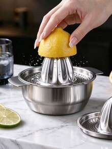 Stainless Steel Manual Juicer Fruit Lemon Orange Press Hand-Pressed Small Portable Juicer Halloween Christmas - Silver - View 1