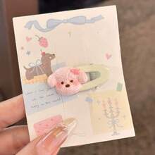 5pcs/Set Cute Puppy Hair Clips, Bangs & Side Hair Clips, Cartoon Blush Dog Hair Clips, Alligator Hair Clips, Hair Accessories - Puppy - View 9