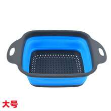 1pc/2pcs Large And Small Collapsible Strainer Basket, Foldable Space-Saving Design, Quick And Convenient Deployment, Suitable For Kitchen And Restaurant Vegetable And Fruit Washing, Fast Draining - 1pc Small + 1pc Large - Square/Blue - View 11
