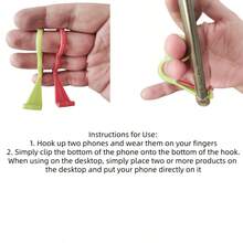 4pcs Random Color Phone Ring Holder, Plastic Phone Hand Grip Stand, Desktop Phone Stand - A - View 3