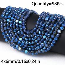 98pcs 6mm AB Color Round Flat Crystal Glass Spacer Beads For Handmade DIY Beaded Bracelets, Necklaces, Phone Chains, Car Decor, Scene Decoration Accessories Loose Beads - Crystal Beads - View 25