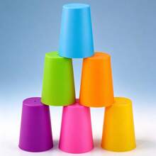 1PC-Speed Stacking Cups Battle Game - Competitive Cup Stacking Toy With Pattern Cards, Brain Teaser Reaction Training Game For Kids Adults, Family Party Interactive Educational Toy, Colorful Cup Stacking Challenge - Multicolor - View 3