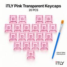 Keycap Transparan Warna-warni 20 Buah Campuran Warna Profil XDA Bersinar Tembus Pandang dengan Sikat Pembersih untuk Keyboard Mekanik Rakitan DIY Lampu Latar RGB Gaming Kantor - View 12
