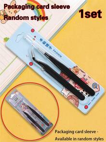 5 Sets/1 Set Tweezers, Colorful Scrapbook Stickers And Washi Tape, Multi-Functional Stationery Organizer, DIY Journal Photo Album, School Supplies, Back To School Essentials, Suitable For Stickers, Scrapbooking, Eyelash Decoration, Jewelry Making, Model Making And More - A - View 24