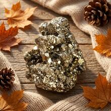 1pc Pyrite Raw Crystal Cluster Decorative Stone Home Decor, Raw Crystals And Stones - Gold - View 9