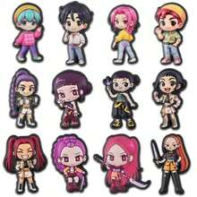 MONASHOP KPop Demon Hunters 1 Set/10pcs PVC Shoe Charms For Clogs, Party Decoration Supplies, Holiday Decoration Accessories, Halloween Gifts (Random Styles) - Multicolor - View 3