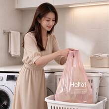 10/50/100pcs Thickened Garbage Bag - Leak Proof, Tear Proof, Durable Polyethylene Material, Multi-Purpose, Can Be Used As A Writer's Garbage Bag, Kitchen Garbage Disposal Bag, Leak Proof Design, Sturdy Structure - Multicolor - View 2