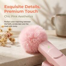 HITOZON Wireless Lavalier Lapel Microphone, Plug & Play, Noise Cancelling Mini Mic, Compatible With IPhone & Android, For Vlogging, Live Streaming & Interviews - Pink - View 7