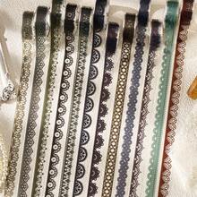 Vintage Palace Style Lace PET Transparent Tape, Scrapbook Collage Border Sticker Transparent Base Planner Collage Card Decoration Material Whole Roll - Multicolor - View 2