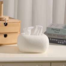 Luxury Resin Faux Stone Tissue Box Cover, Decorative Creative Tissue Holder, Nordic Minimalist Square Tissue Box, Suitable For Living Room Or Bedroom, Practical Aesthetic Holiday Or Housewarming Gift - 1pc - View 9