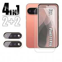 4片裝 11/Pixel 11 Pro XL/Pixel 10A、Pixel 10 Pro Fold/Pixel 10/10 Pro XL/Pixel 10 Pro/Pixel 11 Pro 高畫質防刮螢幕保護貼，3D 相機黑色鏡頭保護貼，支援指紋解鎖，防刮強化玻璃螢幕保護貼，適用 手機，超高畫質手機螢幕保護貼，相機 3D 透明鏡頭保護貼，支援指紋辨識 - 無色 - 查看 6