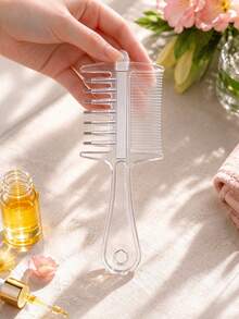 New Transparent Crystal Liquid-Drawing Comb, Dual-Purpose Hair Care And Massage Comb, Dirt-Proof Hair Care Comb, Minoxidil Scalp Oil Application Comb - Multicolor - View 7