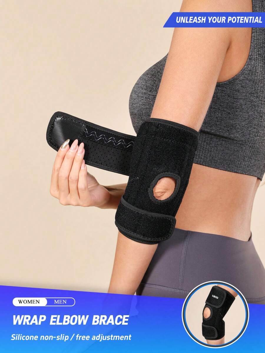 VBOSI 1 Piece Unisex Adjustable Elbow Support Sleeve With Steel Bones For Men Women