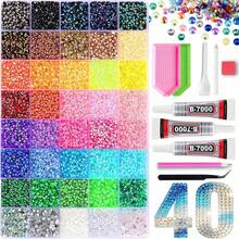 15/24/28/40 Colors Resin Jelly Rhinestone Set, AB Color Flat Back Crystal Gems With Storage Box, Tweezers And Gem Picker, DIY Handmade Shoes, Fabric, Books, Phone Cases, Jewelry And Home Decor - View 6