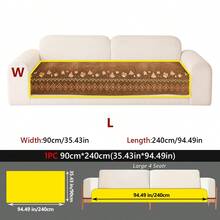 1Pc Christmas Themed Jacquard Sofa Cushion, Non Slip Couch Cover With Gingerbread & Xmas Tree Print, Washable Furniture Protector For Holiday Home Decor - Multicolor - View 25