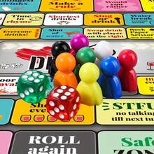 1 st vuxet drickspel, stor gummimatta på 38 cm, roligt drickspel för vuxna, 2–8 spelare, perfekt för födelsedag, möhipp och spelkväll - Multifärgad - Visa 4