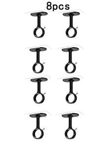 No Drill Curtain Rod Bracket, Self-Adhesive Ceiling Curtain Rod Holder, Nail-Free Curtain Rod Support Rack, Suitable For Bedroom, Living Room And Rental Apartment Wall Installation, Sturdy Curtain Rod Bracket Hook - Multicolor - View 13