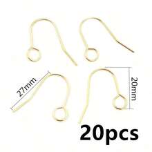 20pcs Stainless Steel DIY Earrings Hooks Clasp Findings Handmade Jewelry Making Accessories Earwire Accessories - Earring Hooks - View 30