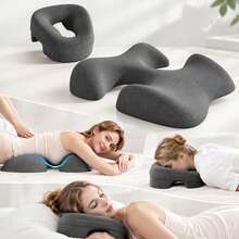 Ergonomic Memory Foam Headrest And Back Pillow, Skin-Friendly Removable Cover, Beauty Salon SPA Massage Back Pillow, Suitable For Living Room, Bedroom, Office, Outdoor, Car And Other Home Decor, Perfect Gift For Family And Friends - U-shaped Pillow - View 1