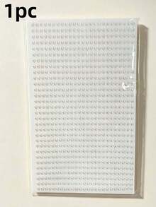5~2mm Pearl Face Rhinestone Hair Stickers Eyebrow Stickers Diamond Stickers, One Size (Includes 1 Sheet Pearl Rhinestone) And White Set (Includes 5 Sheets Pearl Rhinestone) 2 Options Available, Suitable For Halloween And Christmas, Essential Party Item - White - View 7