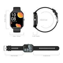 ZhiKexing Sports Smart Watch, 1.83-Inch High-Definition Display, 260mAh Battery With LED Light, Supports Wireless Calling, Music Playback, Message Notifications, Multifunctional Sports Watch With Calculator, Alarm Clock, Compatible With Android And IOS Systems, Fashionable And Modern Design, Ideal Gift For Men, Women, Couples Or Parents - View 6