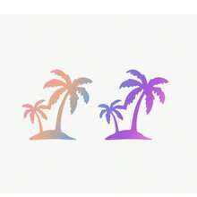 SAHRA 2pcs Coconut Tree Car Stickers, Tropical Palm Tree Pattern Decals, Decorative Vinyl Stickers For Car Body, Window, Stylish Auto Exterior Decor For Vehicle Modification - Multi-color - View 10