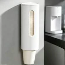 1pc Wall-Mounted Paper Cup Storage Box, Vertical Storage Design, Easily Store Paper Cups, No Drilling Required For Wall Mounting, Disposable Paper Cup Storage, Neat And Convenient Access - Multi-color - View 7