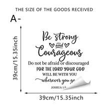 4/1pc Warm Style Quotes Wall Stickers, Bible Verse Philippians Joshua Scripture Black Decals, Self-Adhesive Vinyl Sticker, Idea For Kitchen Bedroom Living Room Office Home Decor. - Multicolor - View 13