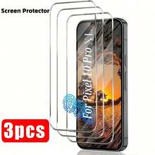 3-Pack Screen Protector, Compatible With Google Pixel 9 Pro XL/Pixel 9 Pro/Pixel 9, Pixel 10 Pro Fold/Pixel 10 Pro/10 Pro XL/10, Pixel 10a, Pixel 11/11 Pro/11 Pro XL Series, Fingerprint Unlock Tempered Glass Screen Protector, High Definition, Anti-Fingerprint, Anti-Scratch, Bubble-Free Easy Installation, Full Screen Protection - Clear - View 6