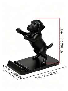 1PC Universal Phone Stand, Labrador Dog Desktop Phone Holder, Stable Base And Inclined Slot Design, Suitable For Various Smartphones, Cute Animal Desktop Decor, Suitable For Office, Bedroom, Desk, Animal Lover Gift, Desktop Ornament, Phone Holder, Back To School, Halloween, Christmas Gift Best Choice - Multicolor - View 3