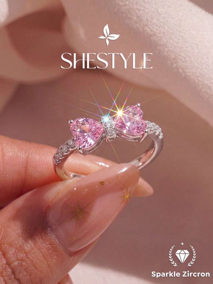 1pc Fashionable Red Bow Ring, Vintage Style Women's Design, Suitable For Daily Wear Or As A Gift