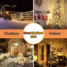 1pc20/50/100/200LED 5/7/12/22M Solar String Lights, Using 8 Lighting Modes, Outdoor Waterproof Fairy Lights, Gardens, Terraces, Courtyards, Fences, Lawn Paths, Festivals, Halloween, Trees, Weddings, Parties, Camping, Christmas Decoration [Solar] - LED String Lights - View 23