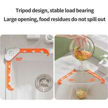 51/101pcs Kitchen Sink Strainer Set, Includes ABS Plastic Triangle Drain Basket, 500/250/150/50pcs Non-Food Contact Washing Mesh Strainers, Hanging Drain And Food Waste Storage Rack, With 2 Adhesive Strips For Easy Installation - Multicolor - View 7