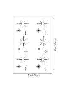 1pc Temporary Tattoo Sticker, Simple Line Design, Elegant Aesthetic, Ins Style, Waterproof, Sweat-Proof, Non-Reflective, Disposable - Black - View 6
