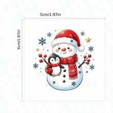 19pcs Christmas Theme Party Temporary Tattoo Stickers, Reindeer Snowman Christmas Tree Christmas Gift Box Collection, Suitable For Christmas New Year Holiday Gifts, Party Gift Bag Fillers - Red - View 6