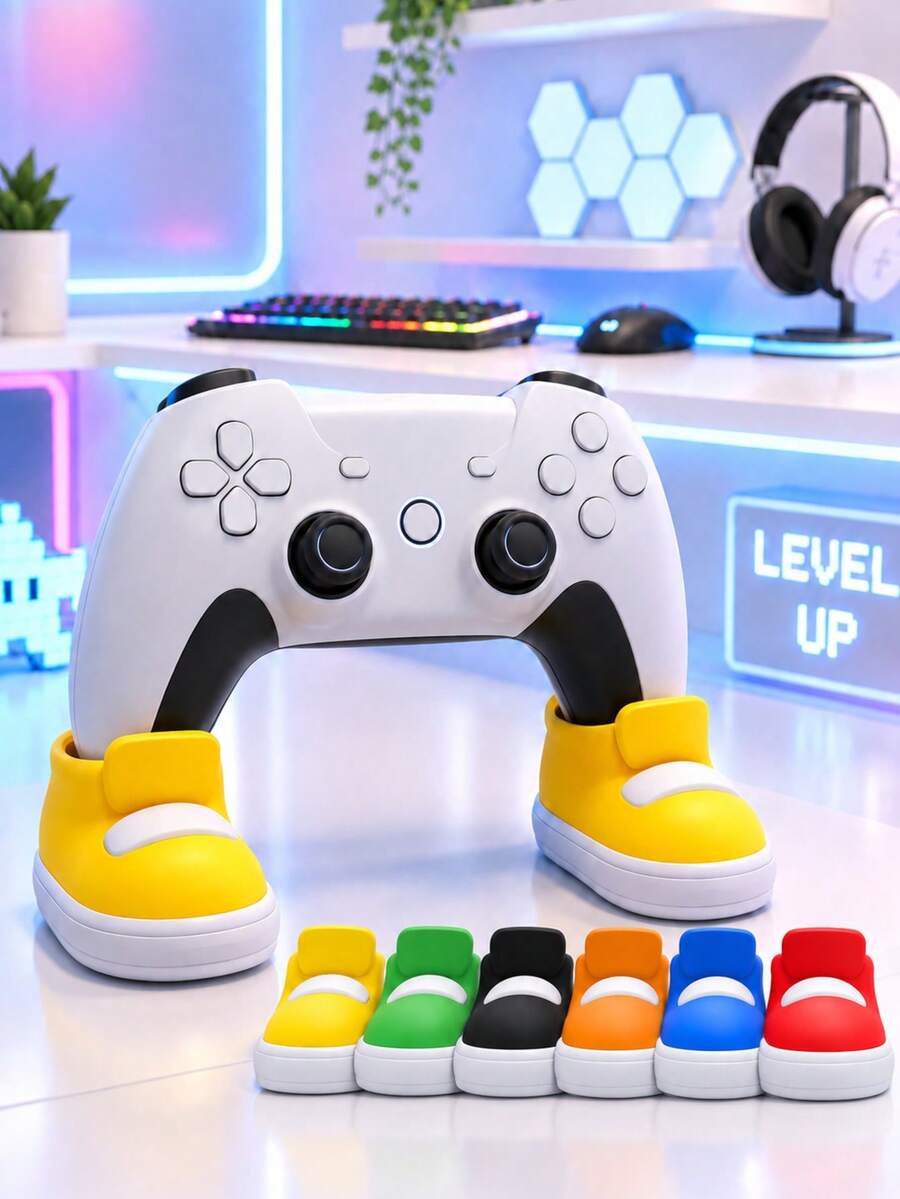 3D Printed Game Controller Stand Set Most Game Controllers Non Slip Gaming Desk Organizer Suitable For Such As Living Rooms Study Rooms And Game Rooms For Shoe Shaped Desk Gaming Controller Stand Compatible With Xbox Switch Gamers Birthday Idea Gift