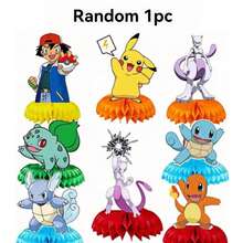 1pc/8pcs Cartoon Anime Honeycomb Tabletop Decoration, Printed With Classic Cartoon Anime Character Pattern Style Decor (Balloons Not Included). Halloween Party Decoration, Exquisite Table Centerpiece Is Ideal For Fan Gatherings, Theme Parties, Suitable For Photography Props And Fan Collectibles. Elegant Gift For Fans And Anime Enthusiasts - View 7